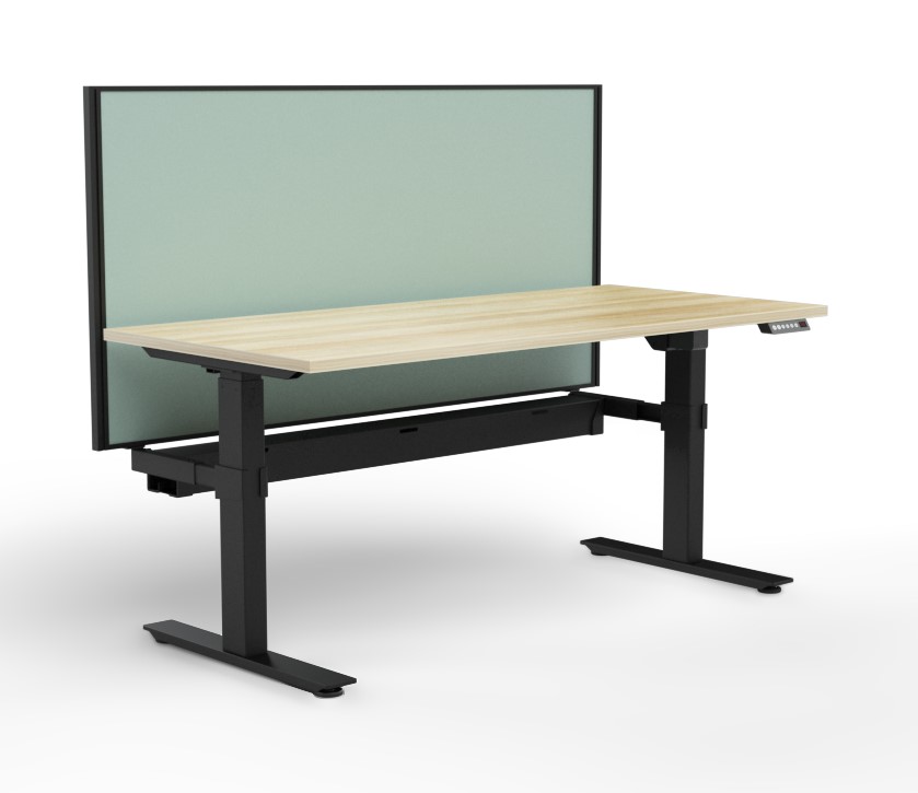 Agile 2C Adj Desk with Cable tray & Studio 50 Screen